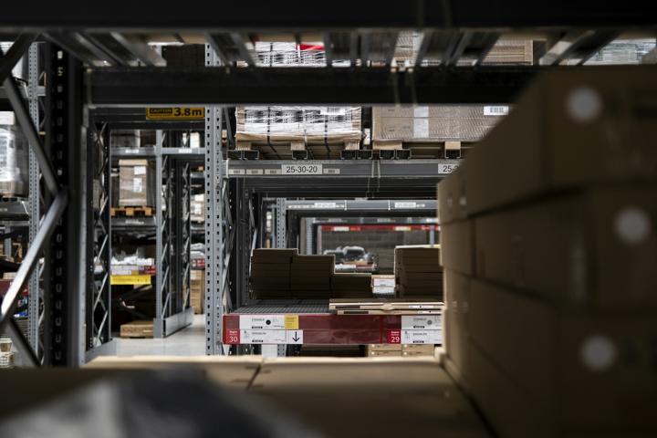 a warehouse filled with lots of boxes and boxes