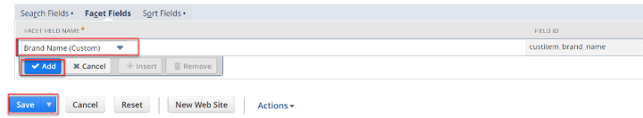 Adding Facet Fields in NetSuite