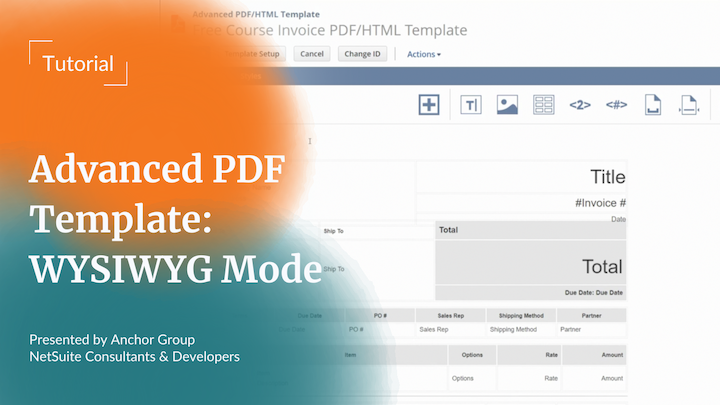 NetSuite Advanced PDF | Intro to WYSIWYG Mode