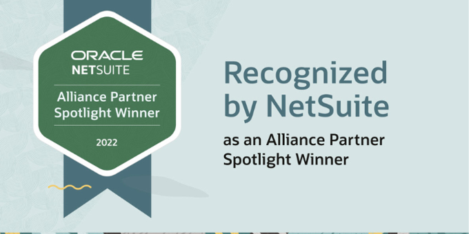 NetSuite Summer 2022 Alliance Partner Spotlight Award Winner