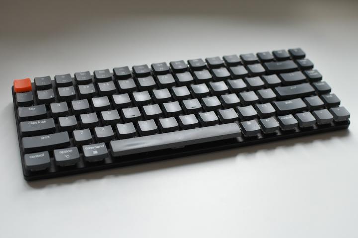 black computer keyboard on white table