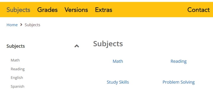 NetSuite category page without image