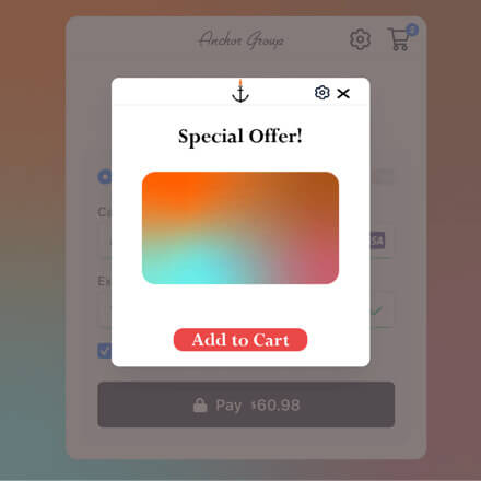 suitecommerce place order popup offer