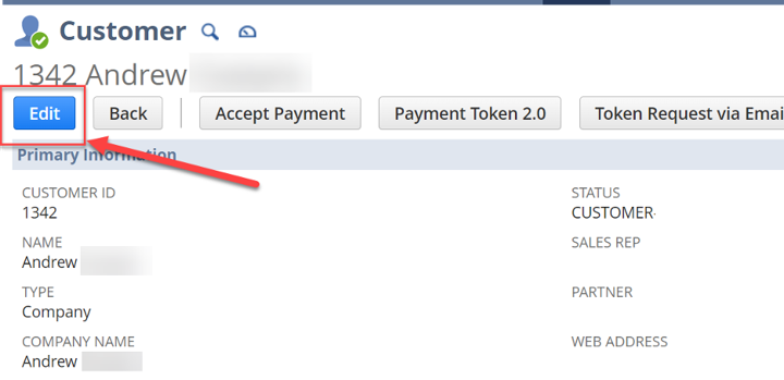 edit netsuite customer record