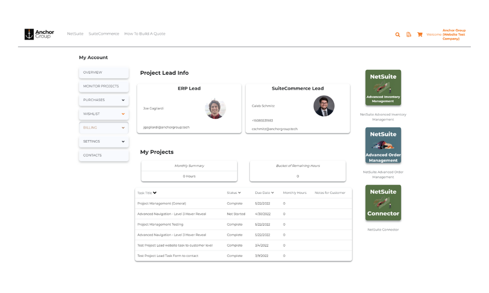 NetSuite Customer Portal