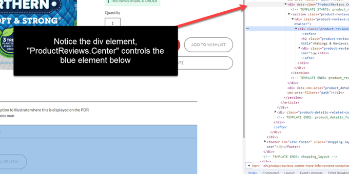 How to Hide the Ratings & Reviews Element | SuiteCommerce