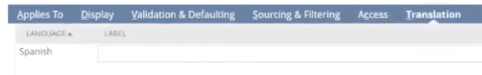 netsuite custom item field translation subtab