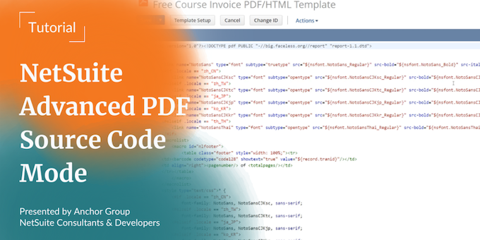 Intro to NetSuite Advanced PDF Source Code Mode