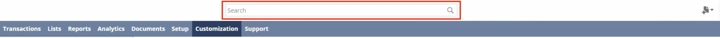 netsuite global search bar