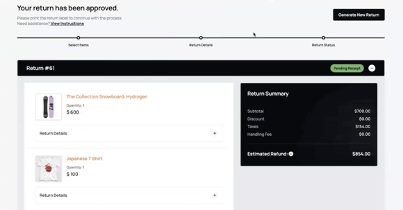 return authorization netsuite status pending receipt