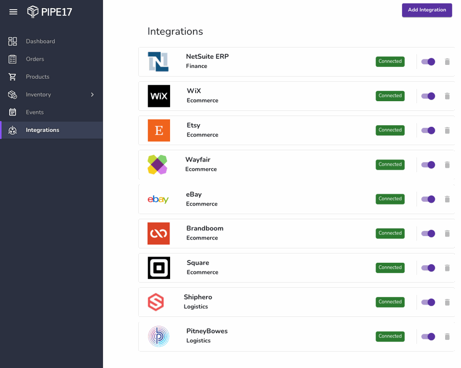 Pipe17 netsuite integrations