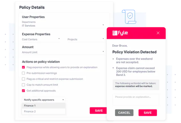 Reinforce company policy with Fyle