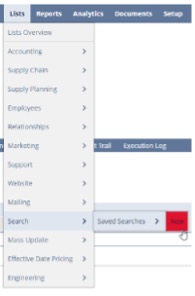 Saved Search Navigation