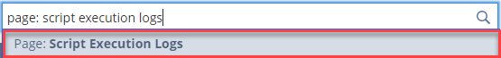 image shows "page: script execution logs" in the NetSuite global search