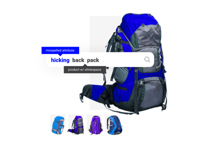 Searchspring search for hiking backpack