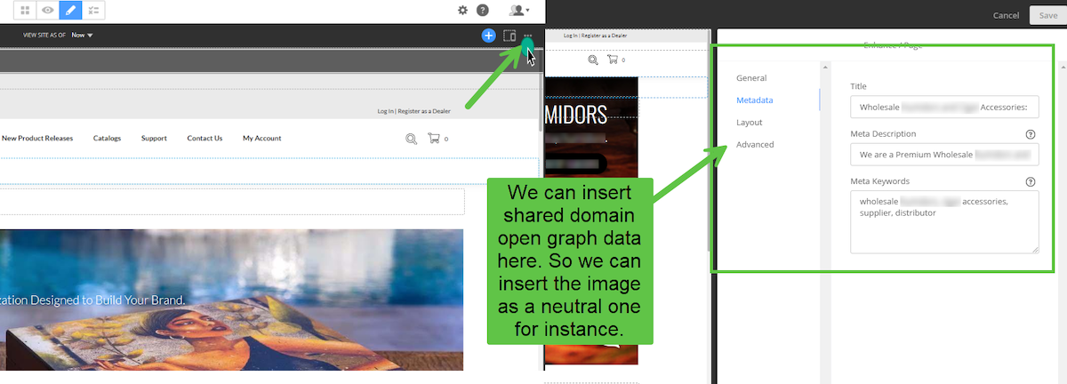 Shared Open Graph on SuiteCommerce