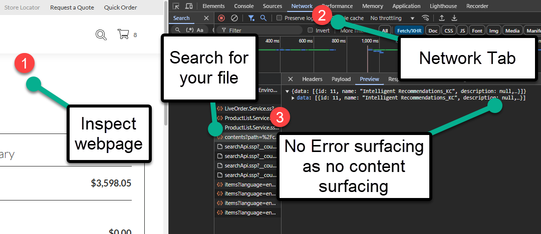 suitecommerce inspect
