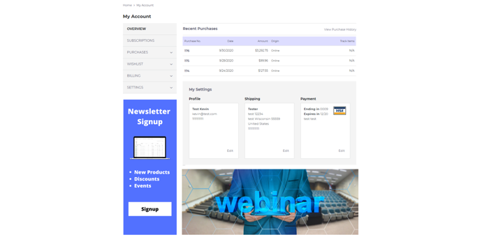 Suitecommerce portal view