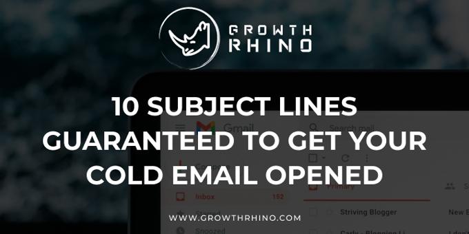 10 Killer Cold Email Subject Lines