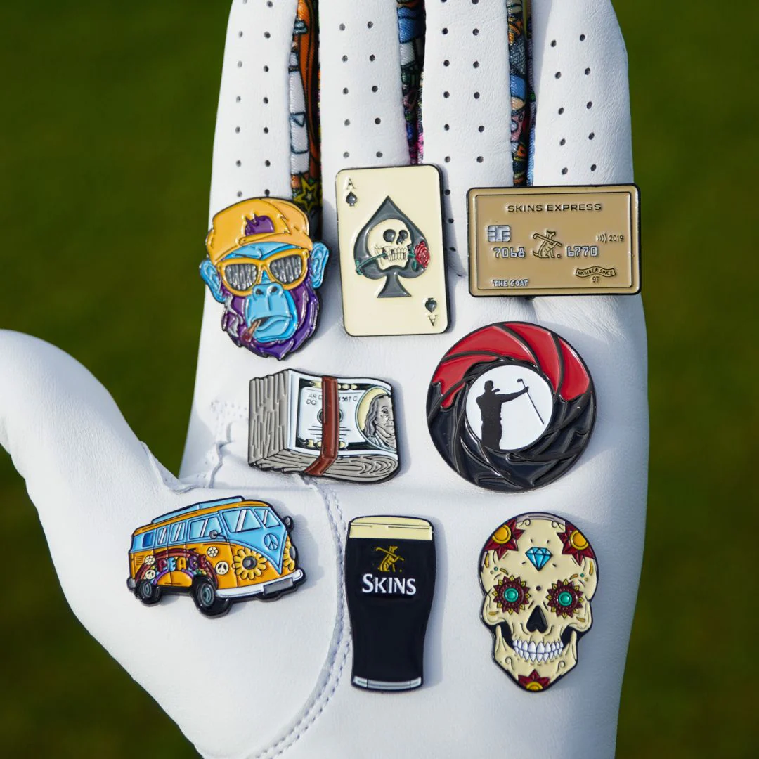 Shop Skins Golf premium golf gloves, ball markers and other accessories with Hole19.