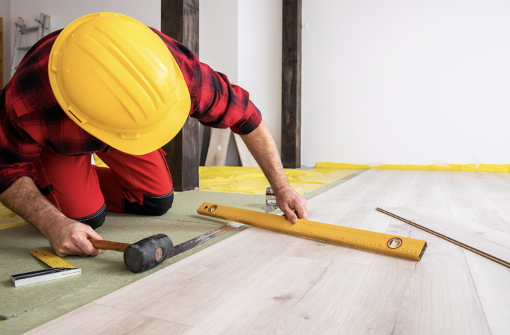 brown wooden floor