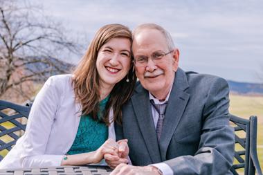 Caregiver with her father