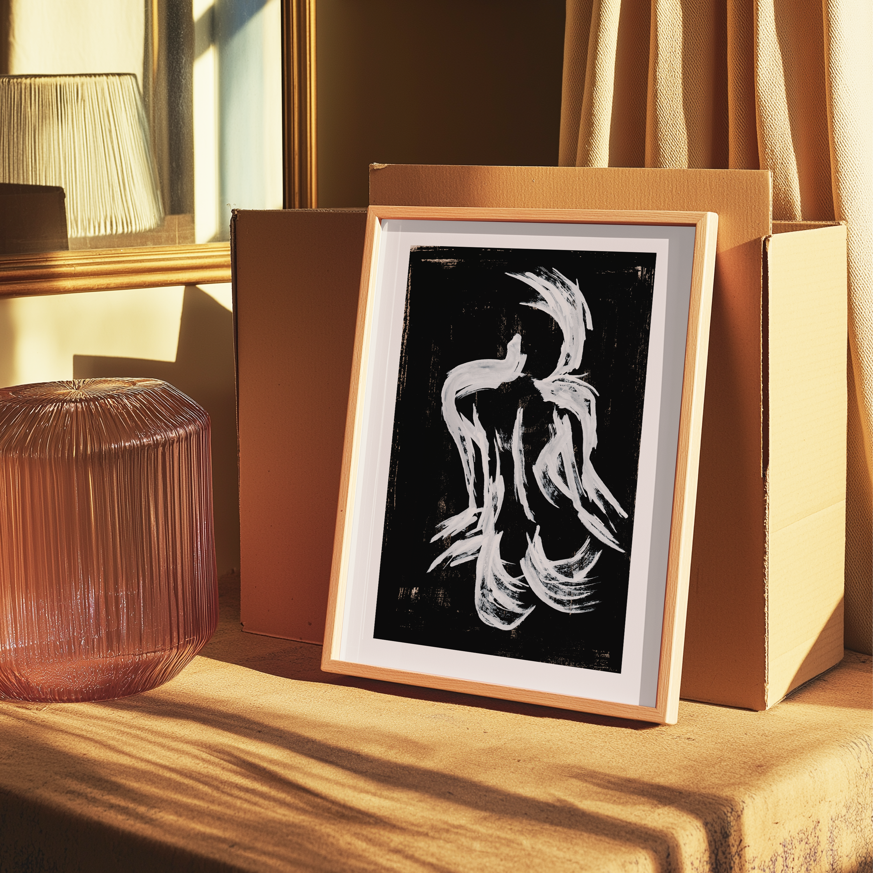 Abstract Wall Art Mockup: A framed print of the Perfect Pictures Break artwork