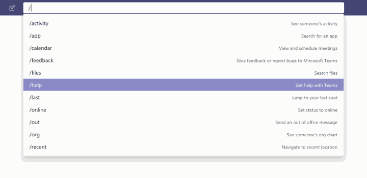 Microsoft Teams Tips and Tricks - /Commands