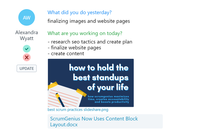 Content Block Layout Team Activity