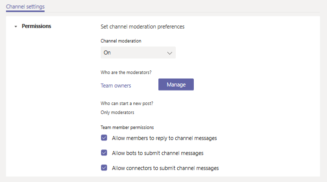 Microsoft Teams Updates (July - September) -- team moderation