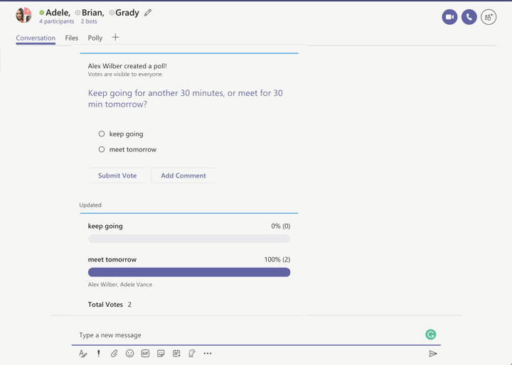 Polly for Microsoft Teams