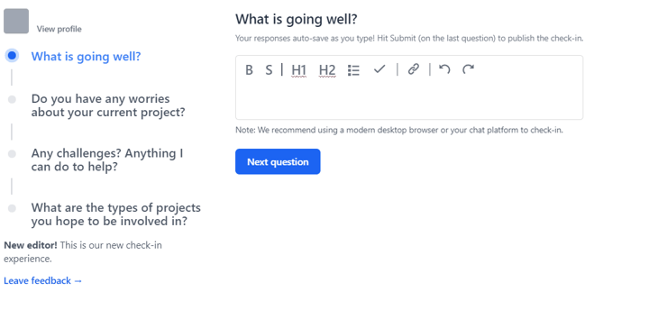 ScrumGenius one-on-one meeting questions